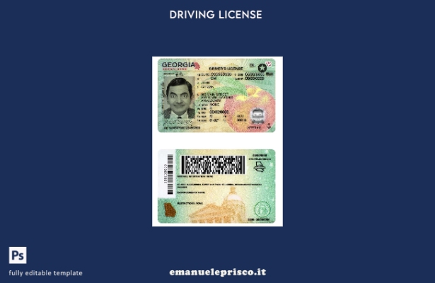 verified style modello verificato stile USA Georgia DL (presente). template